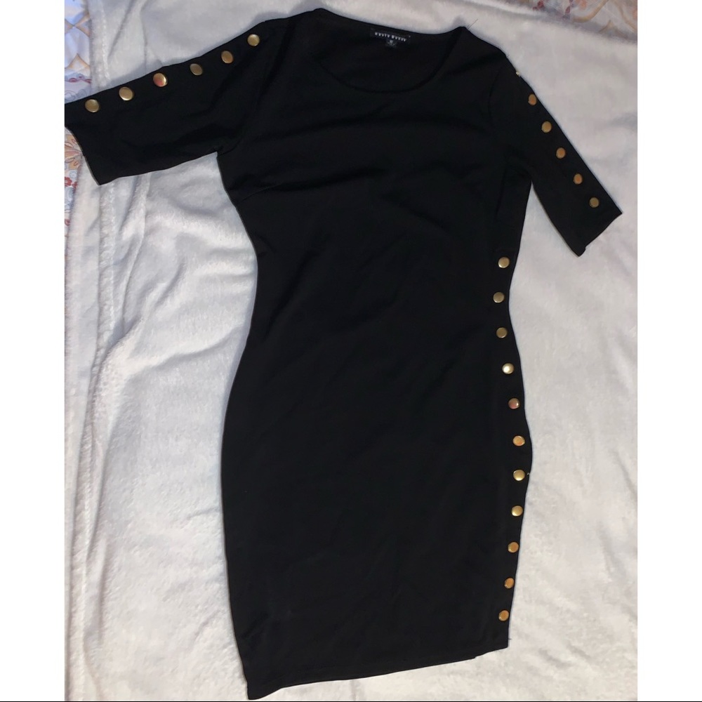 Black dress with buttons